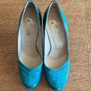 Butter Turquoise Heels